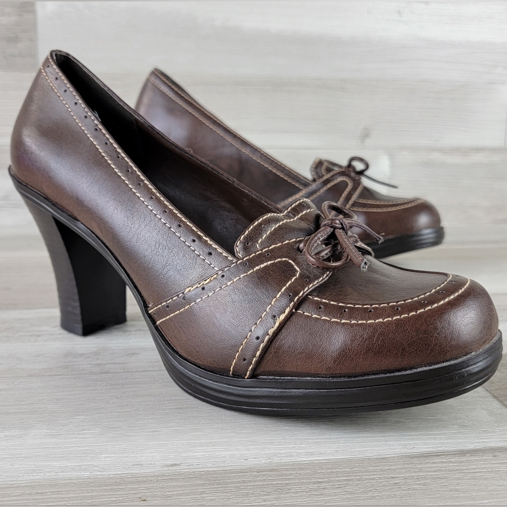 Y2K Mudd Parsley Vegan Leather Heeled Loafer Women's Size 8½